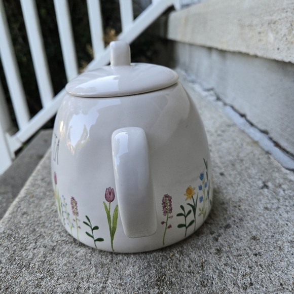 Rae Dunn "MOM'S TEA" By Magenta Floral Teapot Artisan Collection Gift - Picture 6 of 16